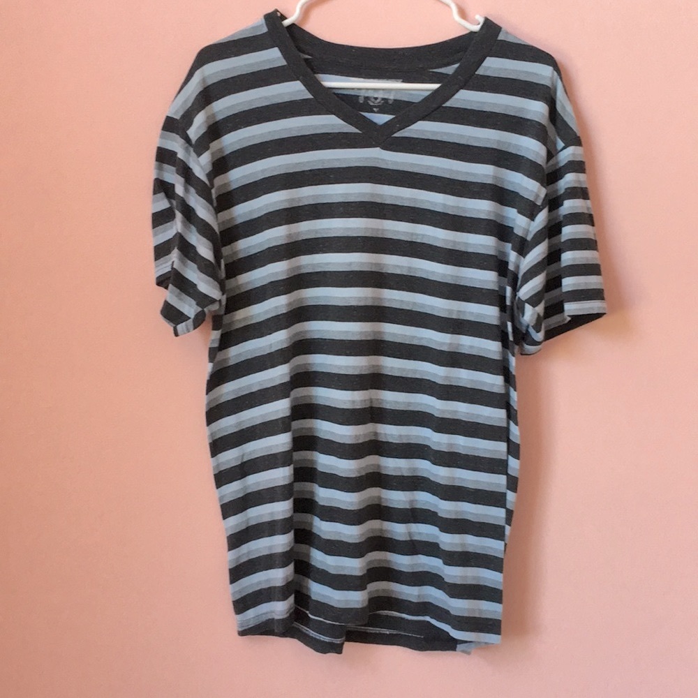 Striped V Neck